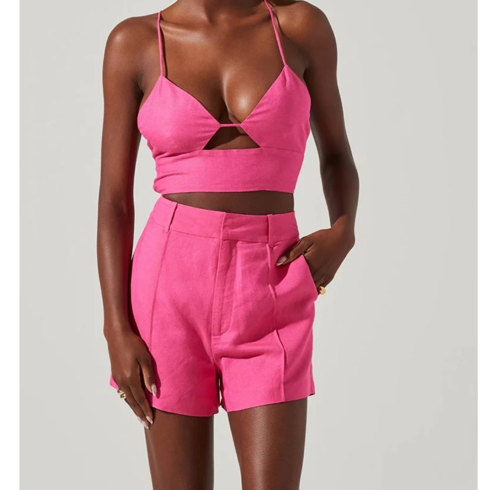ASTR Hot pink Two piece set